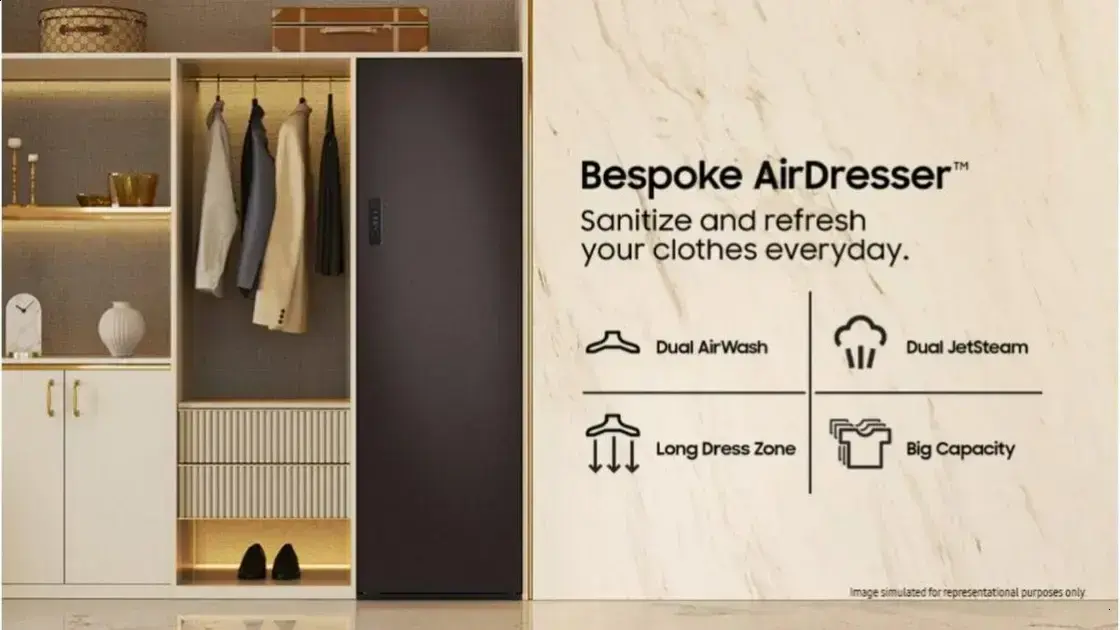Samsung lança Bespoke AirDresser: a inovação para suas roupas 1 Samsung lança Bespoke AirDresser: a inovação para suas roupas
