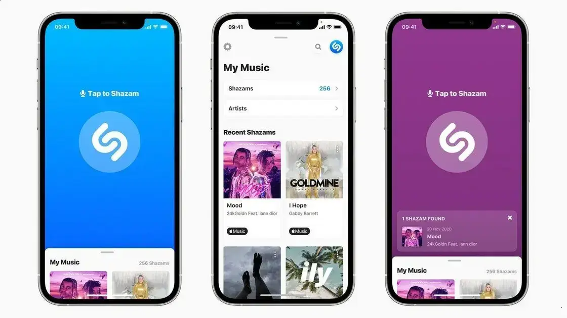 Shazam ganha visual renovado com atualização do Liquid Glass pela Apple