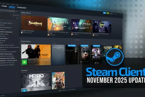 Steam Atualização Novembro 2025: Novas Funcionalidades e Suporte a Controle