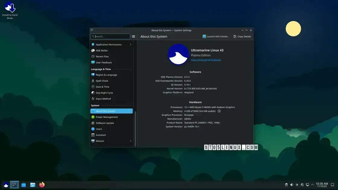 Ultramarine 43: Nova versão do Fedora com suporte para Pinebook Pro 1 Ultramarine 43: Nova versão do Fedora com suporte para Pinebook Pro