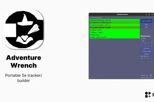 Adventure Wrench: tracker portátil para RPG de mesa no Linux