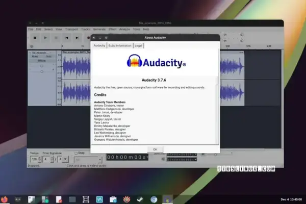 Audacity 3.7.6 traz suporte ao FFmpeg 8 e novas análises espectrogramas