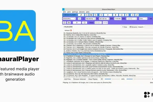 BinauralPlayer: Player para Linux que une áudio tradicional e batidas binaurais