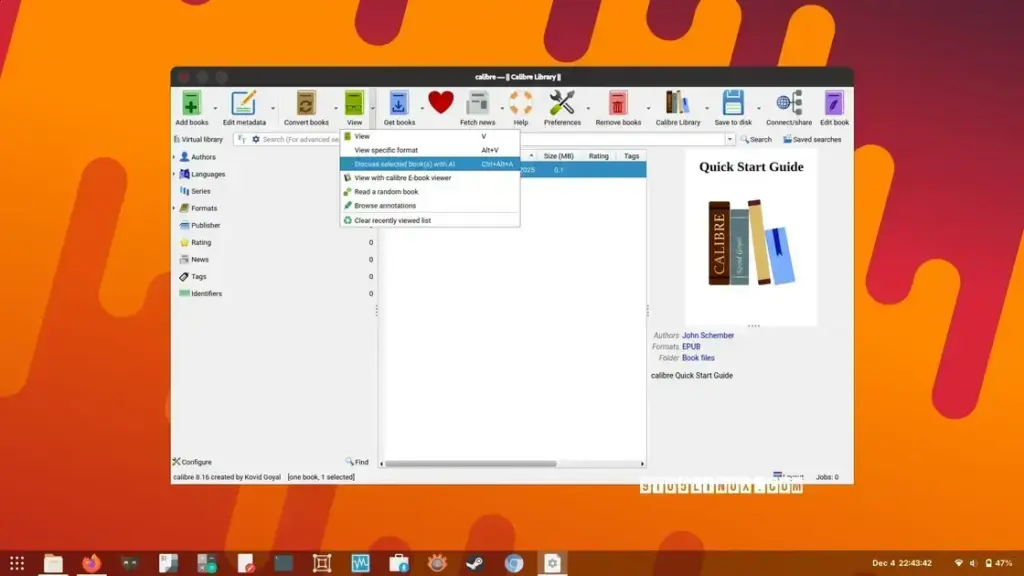 Calibre 8.16: Novidades e melhorias no gerenciador de e-books