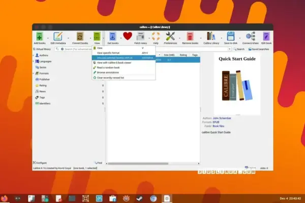 Calibre 8.16: Novidades e melhorias no gerenciador de e-books