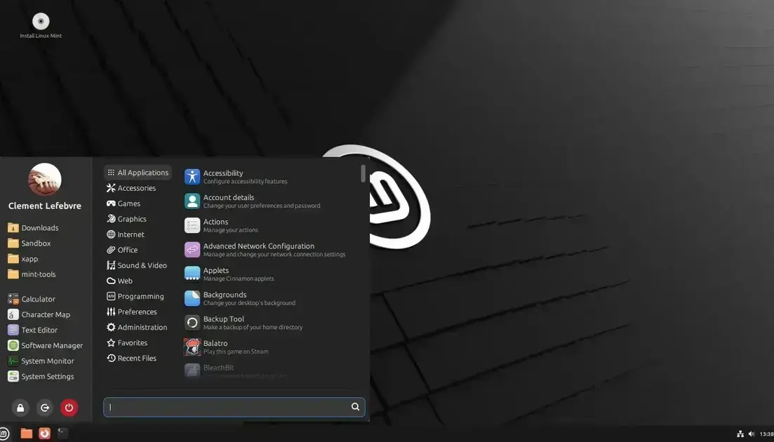 Cinnamon 6.6 lançado com novo menu de aplicativos e melhorias de design