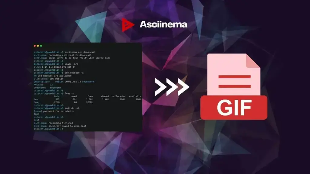 Como criar GIFs animados de sessões de terminal no Linux com Asciinema