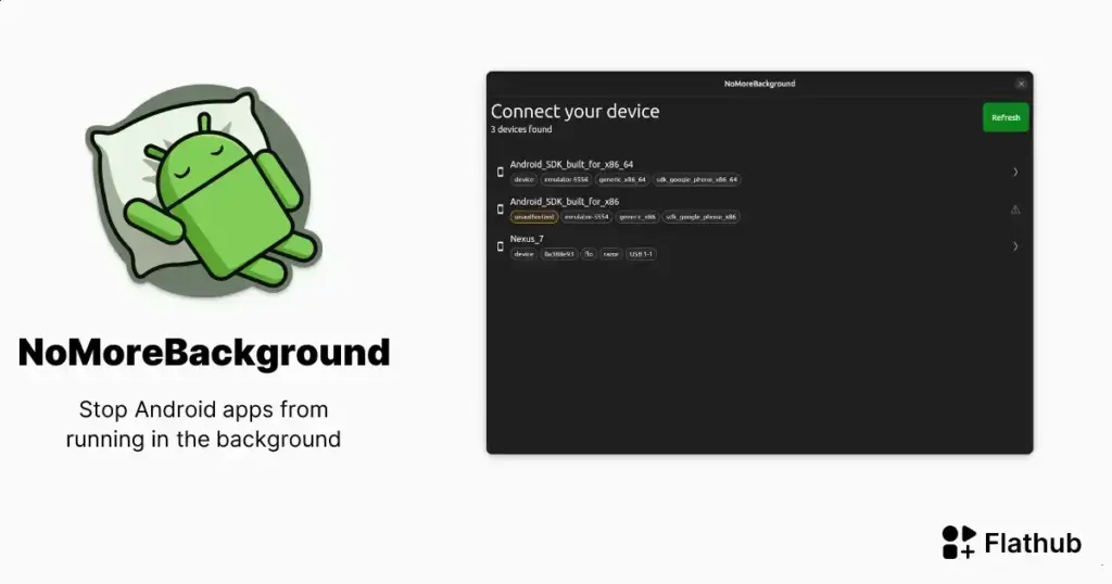 Como usar o NoMoreBackground para controlar apps Android no Linux