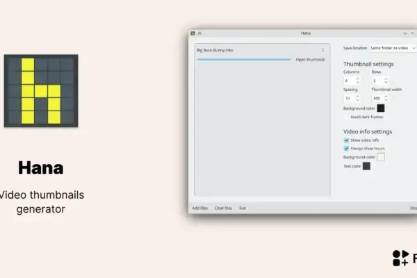 Conheça Hana: o gerador de miniaturas de vídeo para Linux via Flatpak