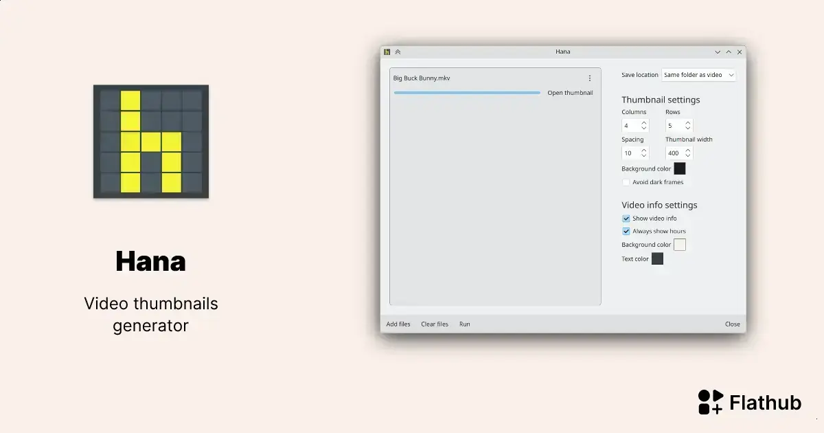 Conheça Hana: o gerador de miniaturas de vídeo para Linux via Flatpak 1 Conheça Hana: o gerador de miniaturas de vídeo para Linux via Flatpak