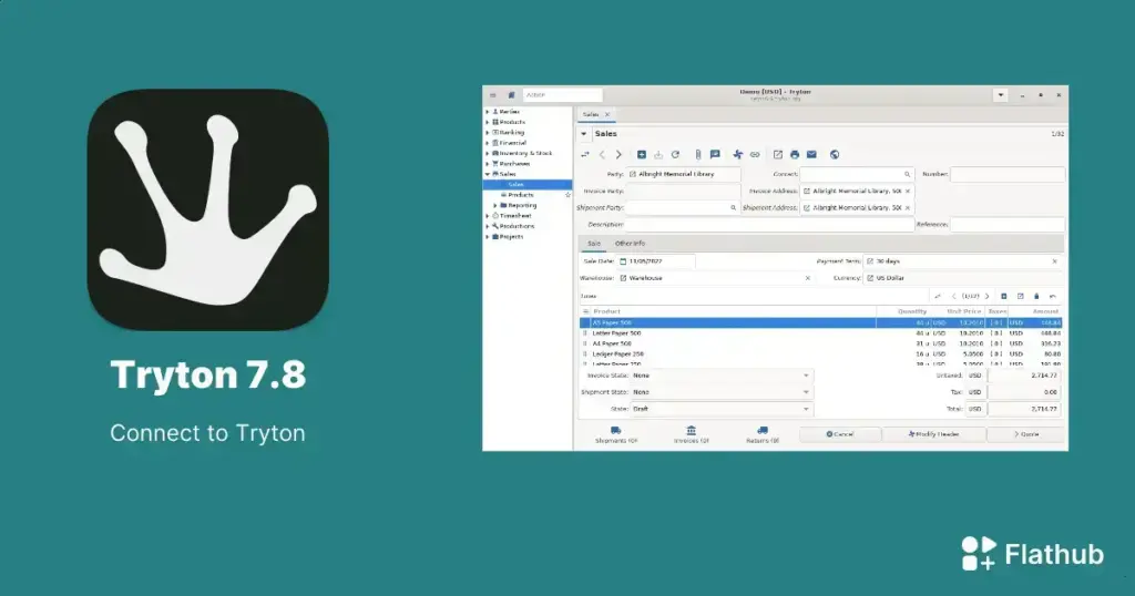 Conheça o Tryton 7.8: ERP Open Source para empresas de todos os portes