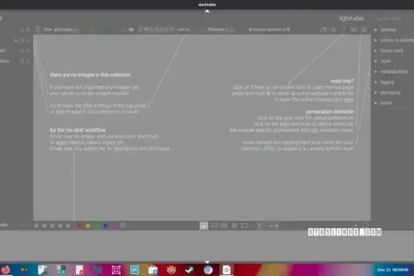 Darktable 5.4: Novo recurso para suporte a câmeras