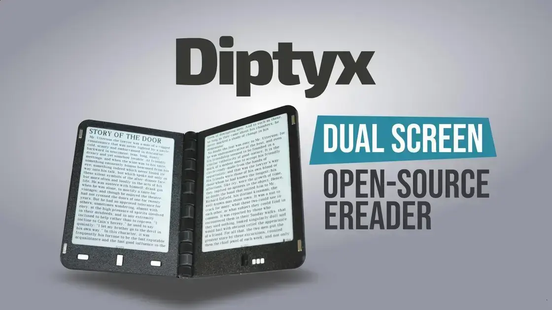 Diptyx: O novo e-reader open source que promete revolucionar a leitura 1 Diptyx: O novo e-reader open source que promete revolucionar a leitura