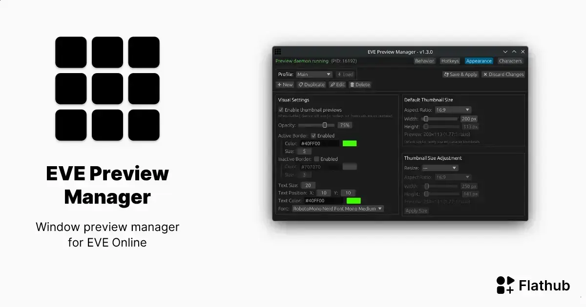 EVE Preview Manager: Gerencie múltiplas janelas de clientes EVE Online no Linux