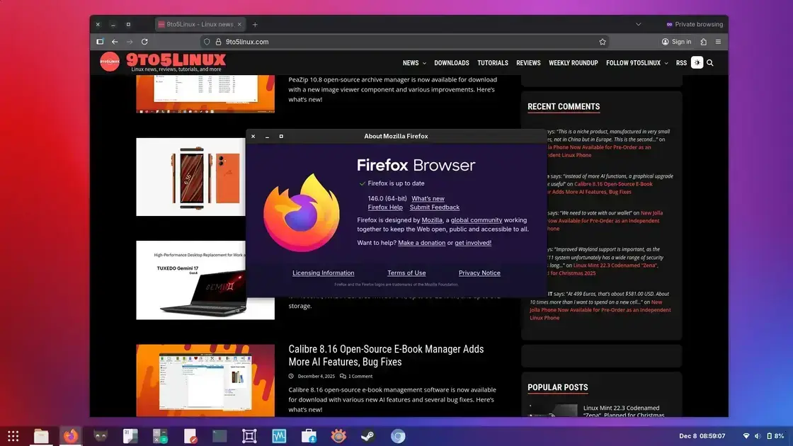 Firefox 146: Suporte Nativo para Displays Escalonados no Wayland 1 Firefox 146: Suporte Nativo para Displays Escalonados no Wayland