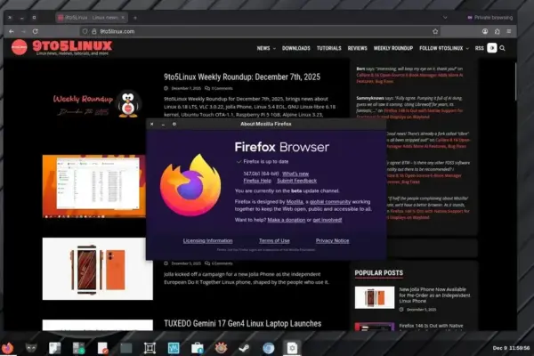 Firefox 147 Beta chega com suporte ao XDG e melhorias em vídeo e navegação