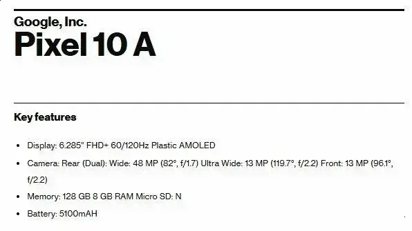Google Pixel 10a chega com atualizações modestas e especificações conhecidas