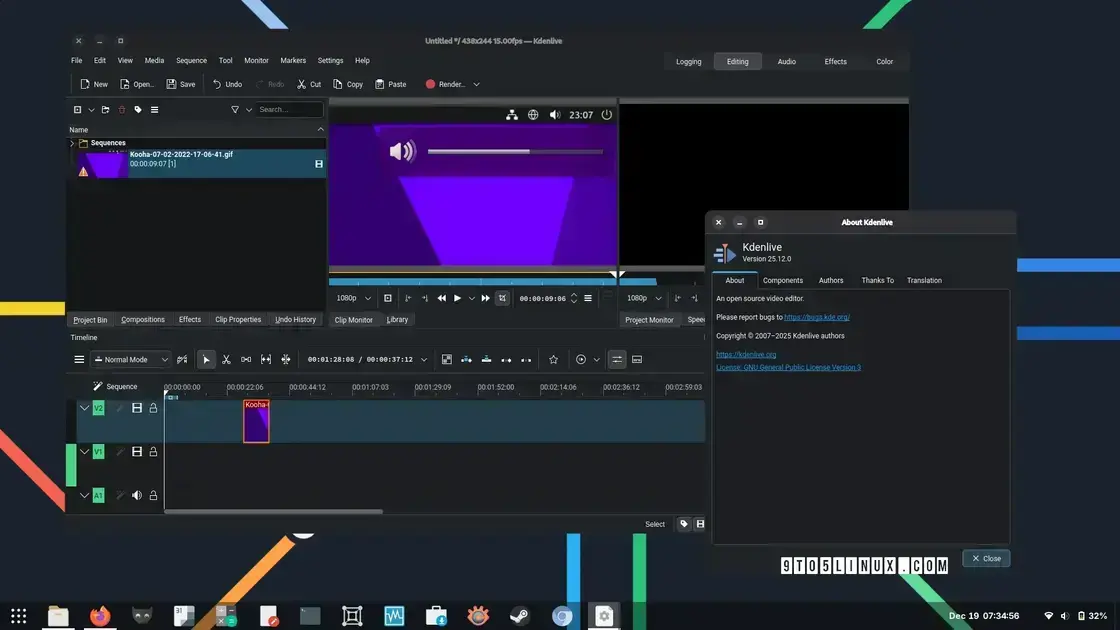 Kdenlive 25.12: Novas funcionalidades e melhorias no editor de vídeo