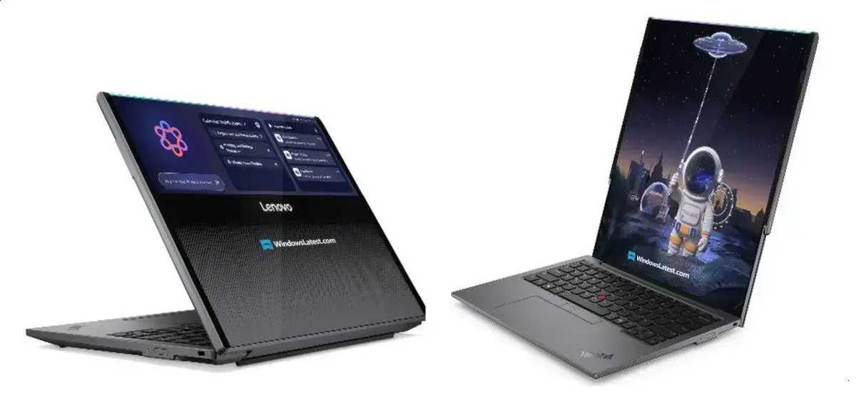 Lenovo apresenta telas de laptop retráteis durante CES 2026