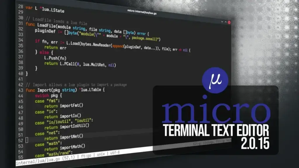 Micro 2.0.15: Atualizações e melhorias em editor de texto terminal