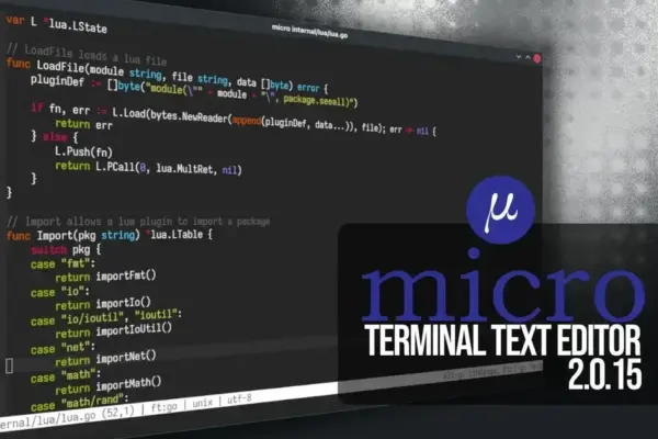 Micro 2.0.15: Atualizações e melhorias em editor de texto terminal