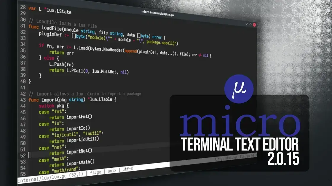 Micro 2.0.15: Atualizações e melhorias em editor de texto terminal