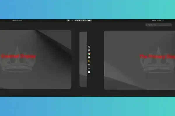 Nova extensão libera a barra superior do GNOME em múltiplos monitores