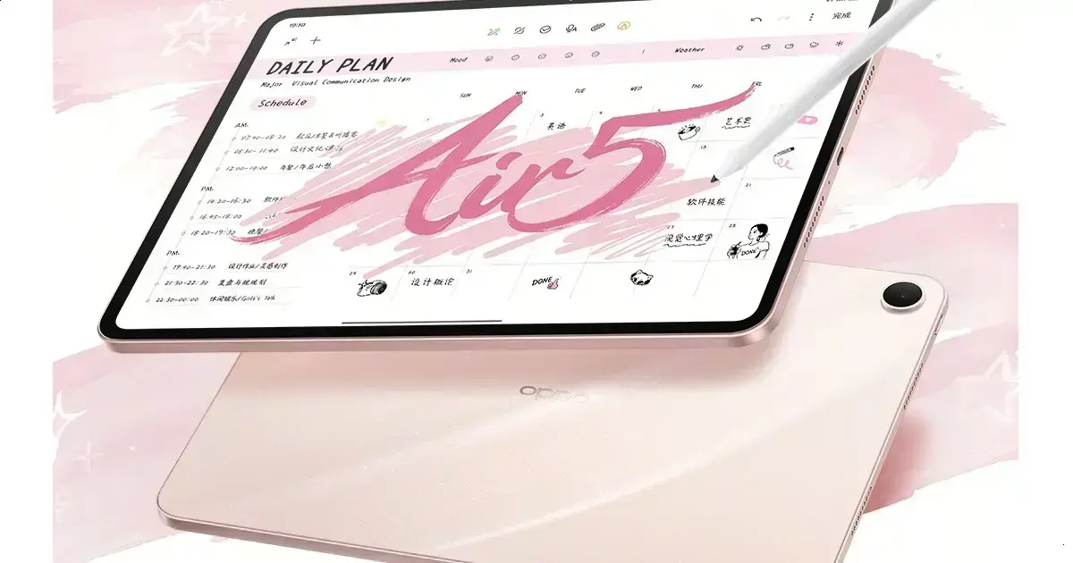 Oppo Pad Air 5 será lançado com tela 2.8K e bateria de 10.050mAh