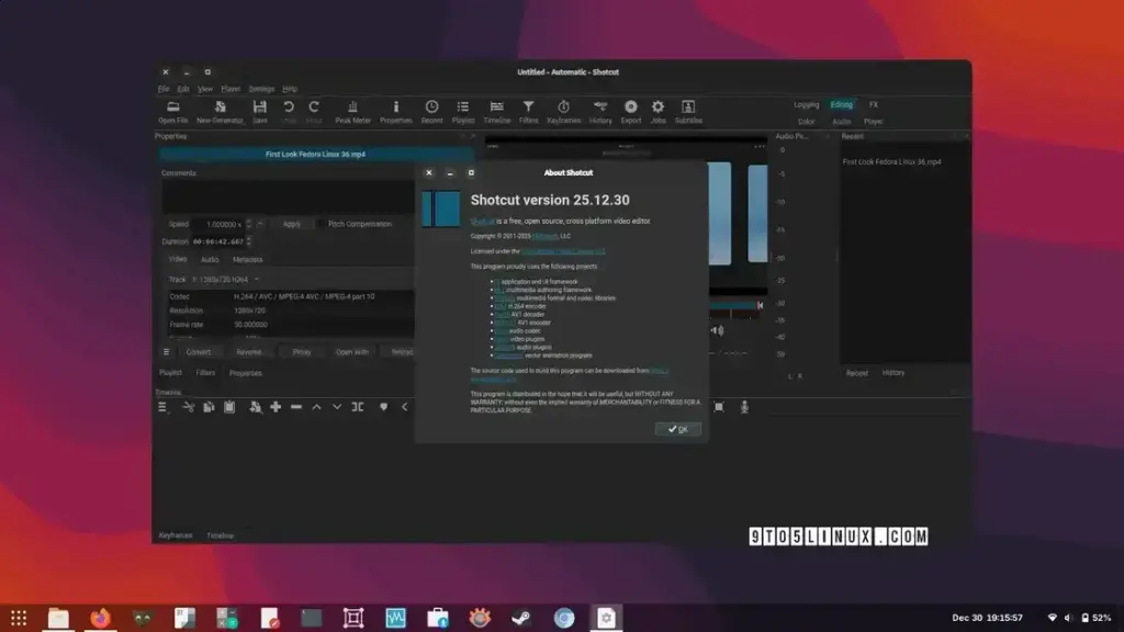 Shotcut 25.12 traz suporte a NVIDIA NVENC na gravação de tela no Linux