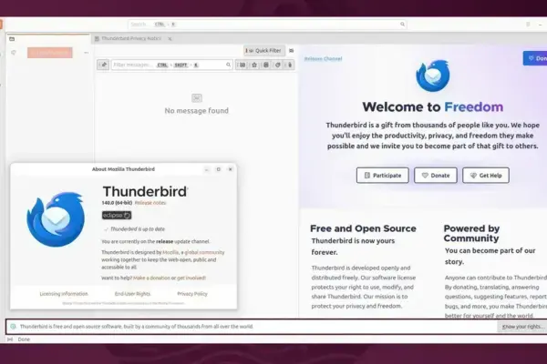 Thunderbird prevê maior suporte a Microsoft Exchange e protocolos em 2026