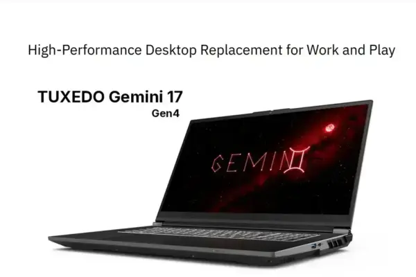 TUXEDO lança laptop Linux Gemini 17 Gen4 com GPU NVIDIA RTX 5070 Ti