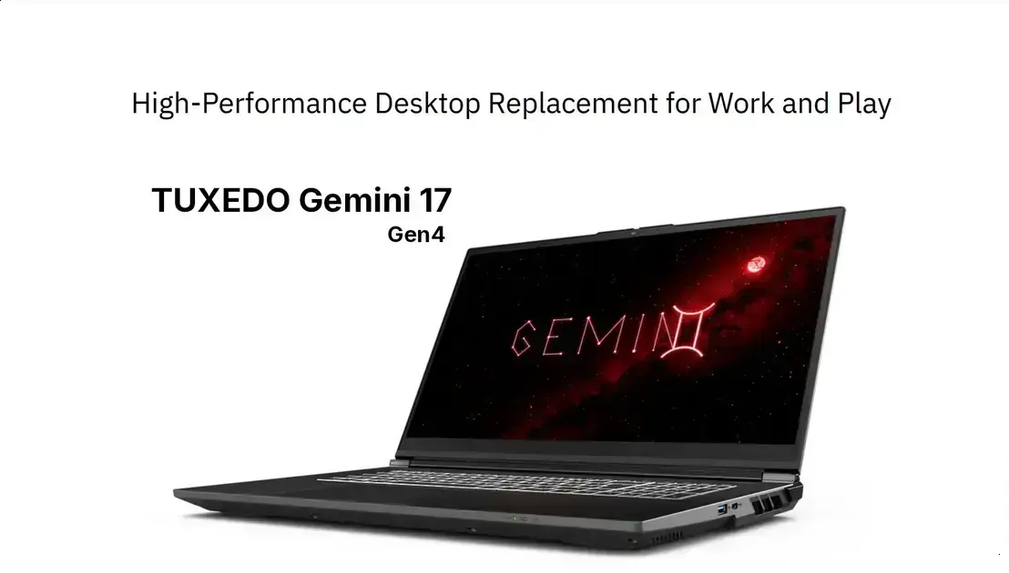 TUXEDO lança laptop Linux Gemini 17 Gen4 com GPU NVIDIA RTX 5070 Ti