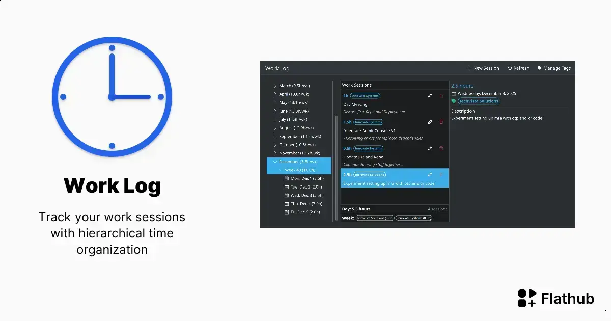 Work Log: Aplicativo KDE para organizar e monitorar seu tempo no Linux