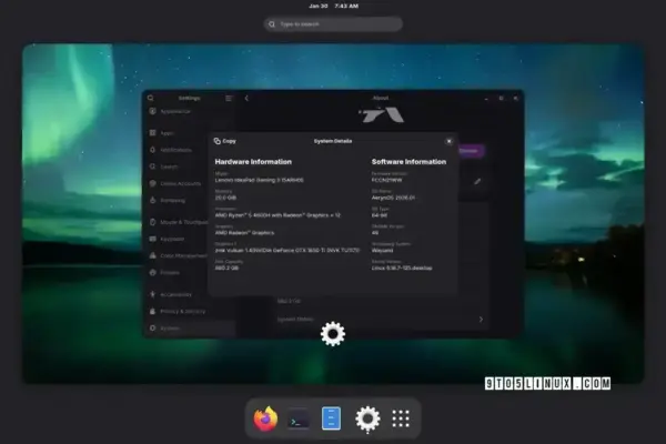 AerynOS 2026.01 é lançado com Linux Kernel 6.18 LTS e GNOME 49.3