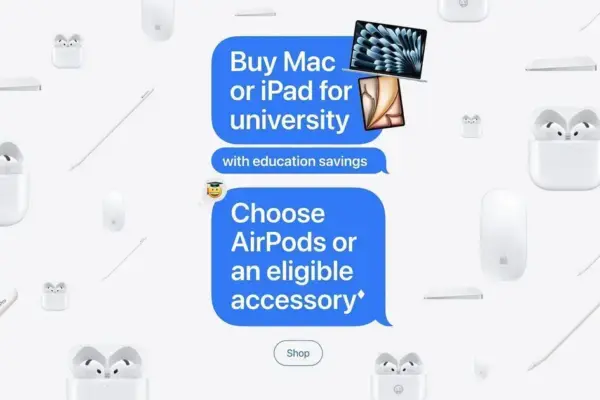 Apple relança suas promoções de volta às aulas com acessórios grátis