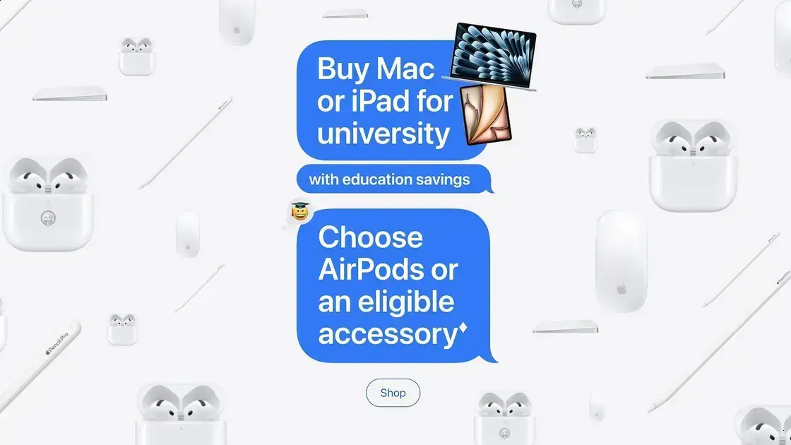Apple relança suas promoções de volta às aulas com acessórios grátis 1 Apple relança suas promoções de volta às aulas com acessórios grátis