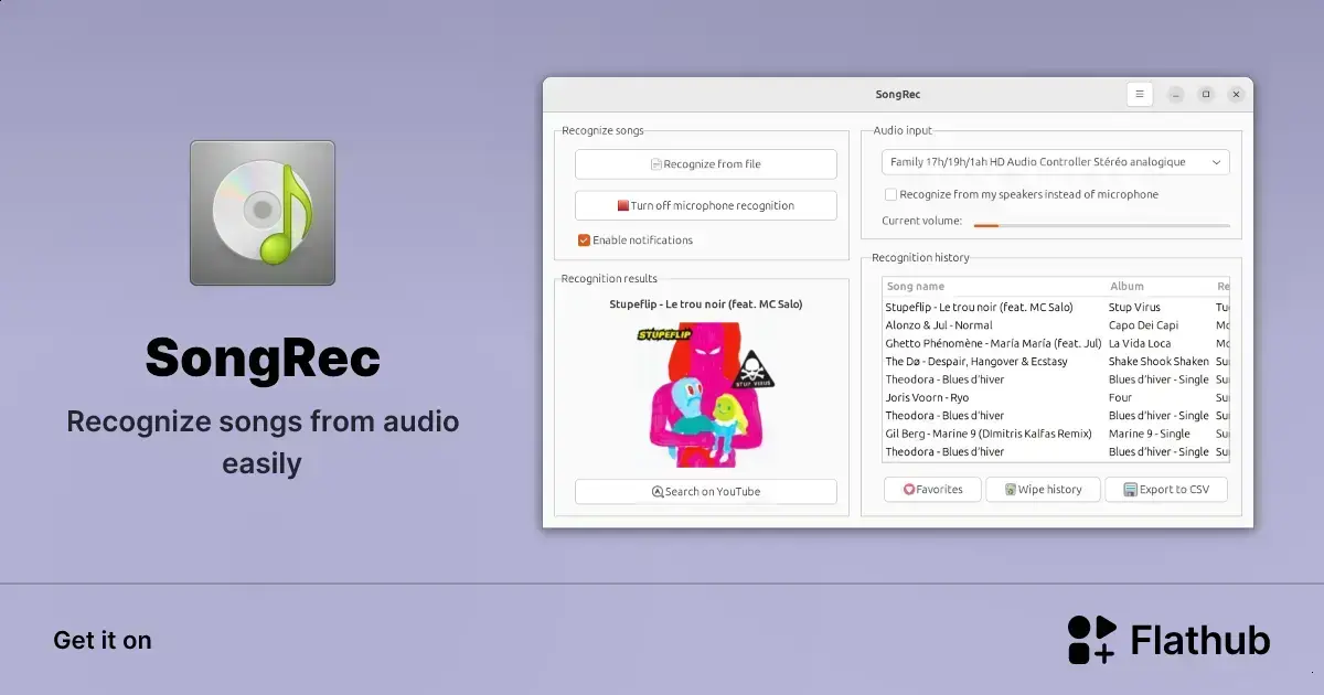 Conheça SongRec: o Shazam gratuito que roda no Linux e Linux Mint