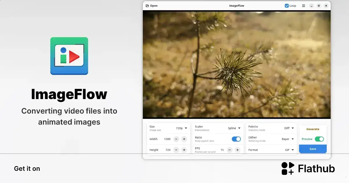 Descubra o ImageFlow: converta vídeos em imagens animadas fácil no Linux 1 Descubra o ImageFlow: converta vídeos em imagens animadas fácil no Linux