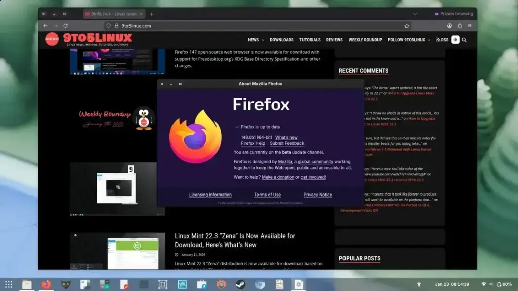 Firefox 148 entra em beta com suporte aprimorado a leitores de tela