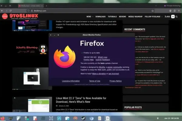 Firefox 148 entra em beta com suporte aprimorado a leitores de tela
