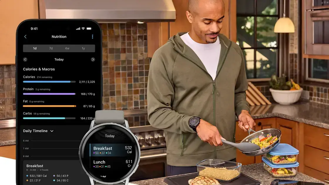 Garmin Connect+ agora traz rastreamento nutricional completo para usuários 1 Garmin Connect+ agora traz rastreamento nutricional completo para usuários
