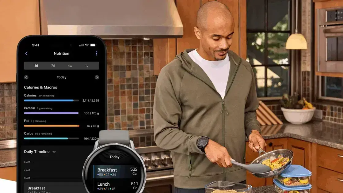 Garmin integra acompanhamento nutricional ao aplicativo Connect+ 1 Garmin integra acompanhamento nutricional ao aplicativo Connect+