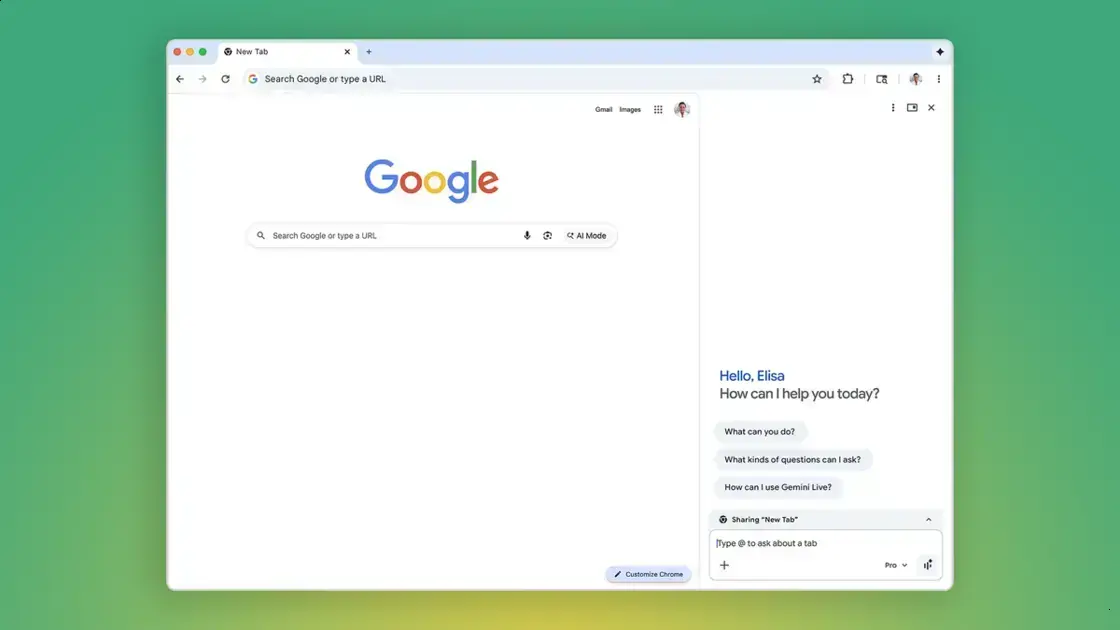 Google Chrome ganha integração nativa com o Gemini 3; descubra as novidades 1 Google Chrome ganha integração nativa com o Gemini 3; descubra as novidades