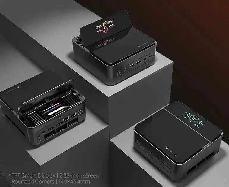 Mini PC Machenike GTS com Display Inovador: Tecnologia em Compacto