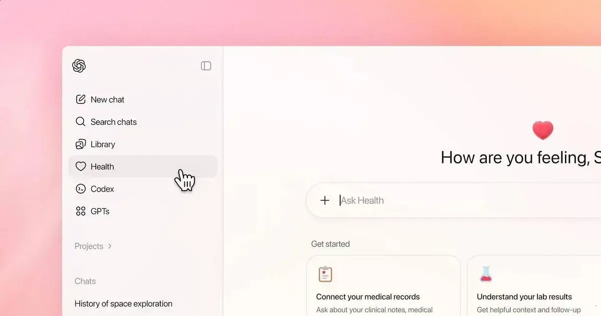 OpenAI lança ChatGPT Health: um espaço seguro para dados pessoais