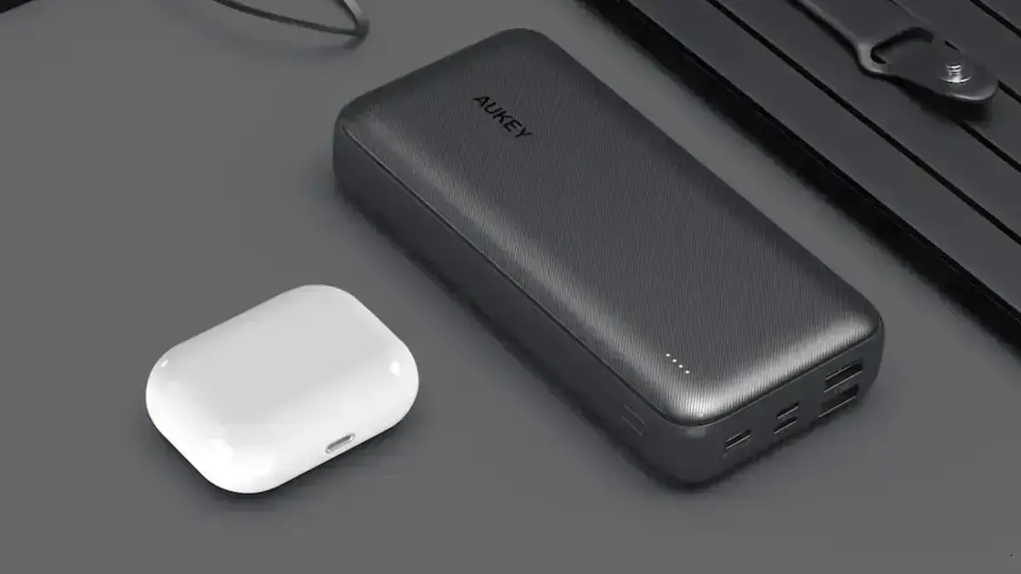 Power bank de 20.000mAh da Aukey: eficiência e preço acessível