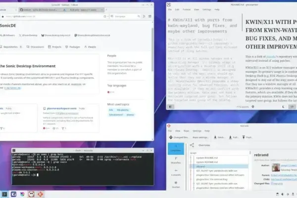 SonicDE: o ambiente KDE que está revolucionando o X11