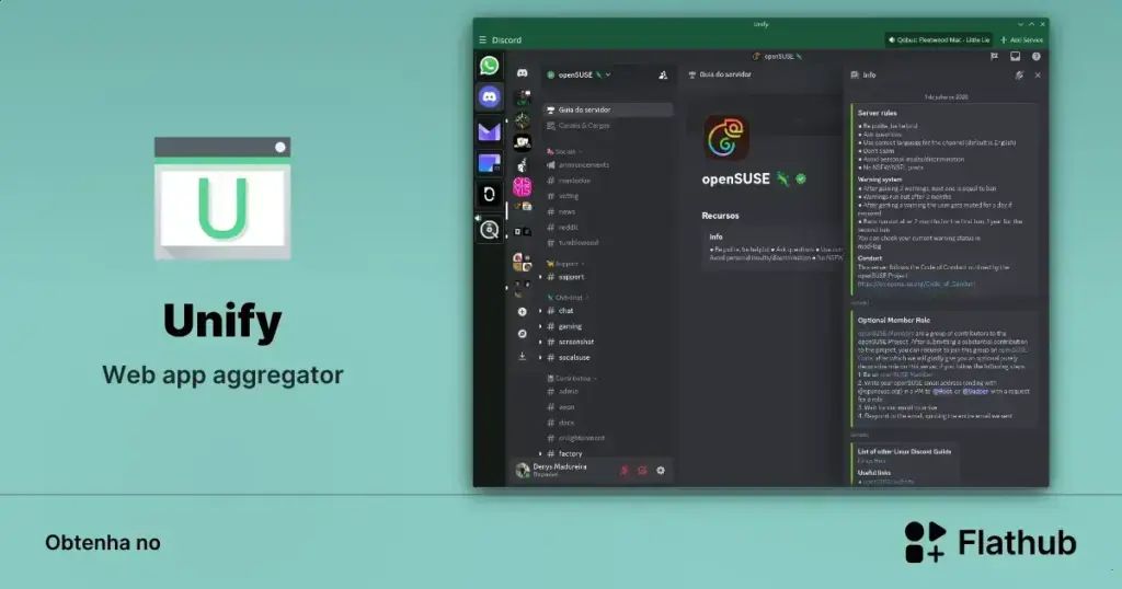 Unify no Linux: centralize seus apps web favoritos em uma só janela