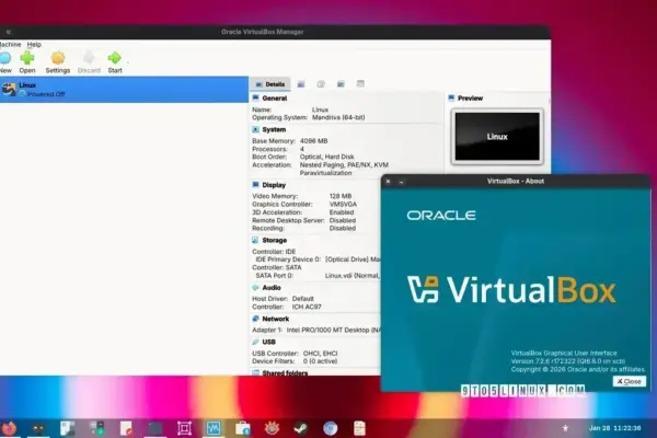 VirtualBox 7.2.6 traz melhorias e suporte ao Linux 6.19