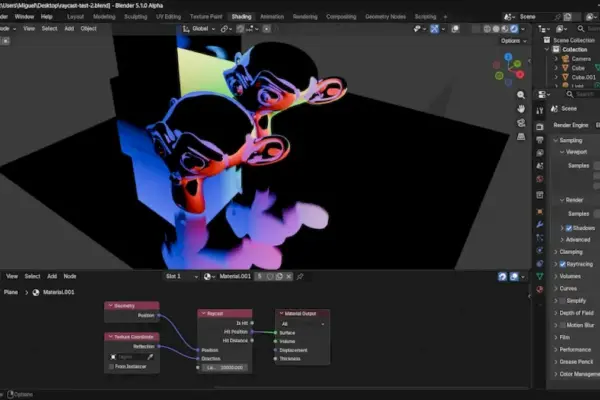 Blender 5.1 traz nodes de raycast e revoluciona seu ciclo de lançamentos